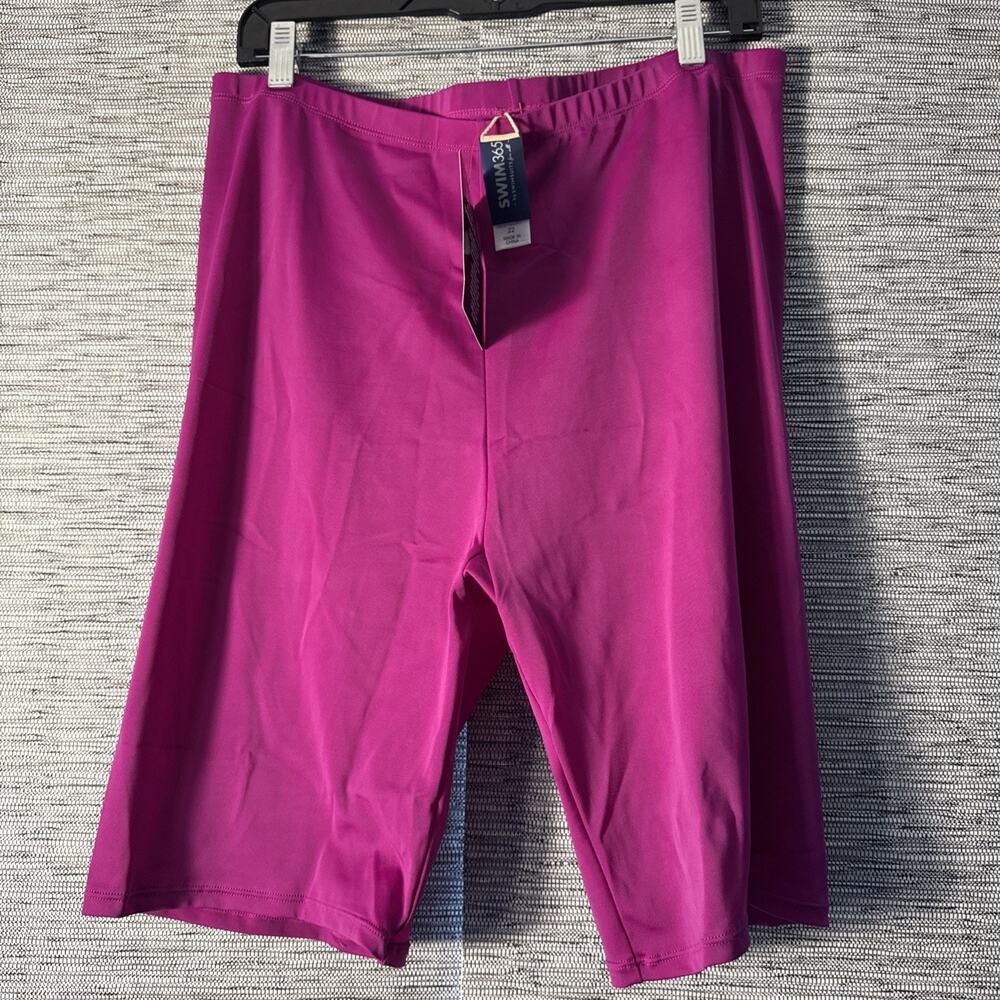 Women's Swim 365 Swim Bottoms Shorts, Fuschia, Size 22